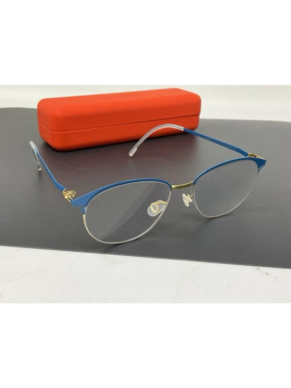 Mykita Lite Pia Eyeglasses Frame Germany Blue Gold 49 [] 16